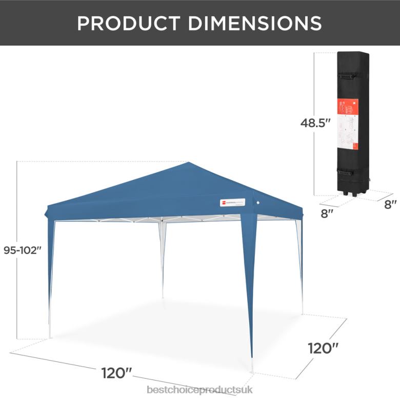 Outdoor Living | Best Choice ProductsOutdoor Portable Pop Up Canopy Tent w/ Carrying Case, 10x10ft N62R1153 Blue