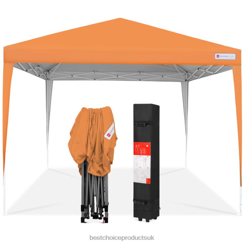 Outdoor Living | Best Choice ProductsOutdoor Portable Pop Up Canopy Tent w/ Carrying Case, 10x10ft N62R1156 Orange