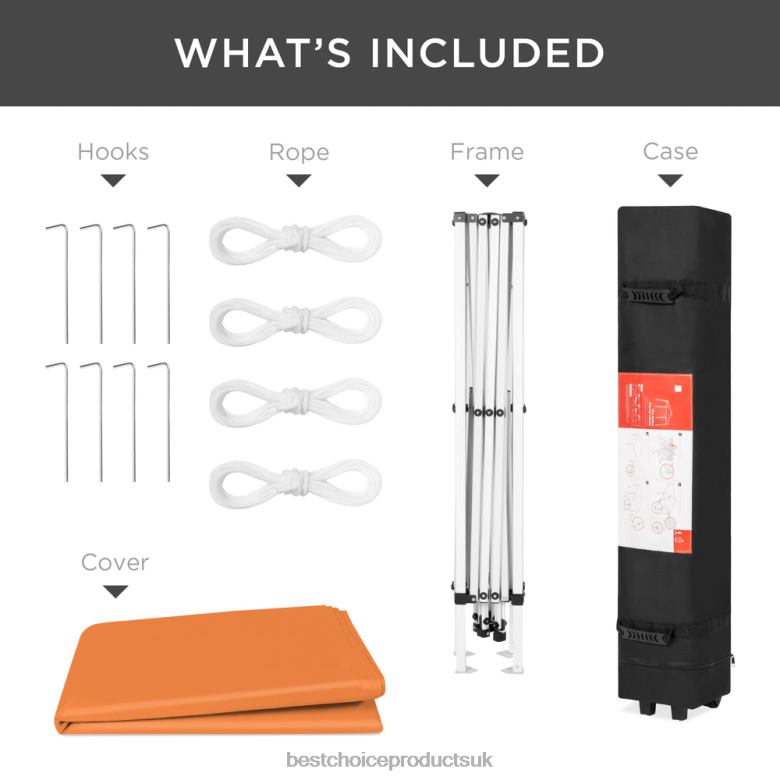 Outdoor Living | Best Choice ProductsOutdoor Portable Pop Up Canopy Tent w/ Carrying Case, 10x10ft N62R1156 Orange