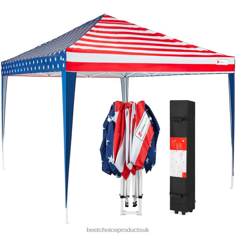 Outdoor Living | Best Choice ProductsOutdoor Portable Pop Up Canopy Tent w/ Carrying Case, 10x10ft N62R1157 American Flag