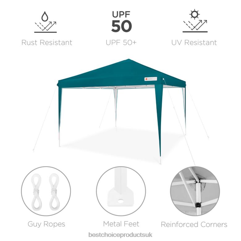 Outdoor Living | Best Choice ProductsOutdoor Portable Pop Up Canopy Tent w/ Carrying Case, 10x10ft N62R1158 Cerulean