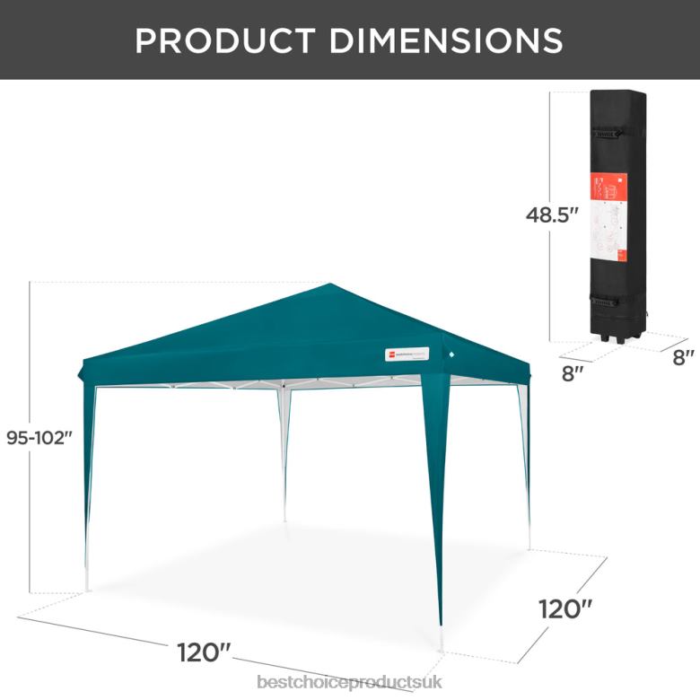 Outdoor Living | Best Choice ProductsOutdoor Portable Pop Up Canopy Tent w/ Carrying Case, 10x10ft N62R1158 Cerulean
