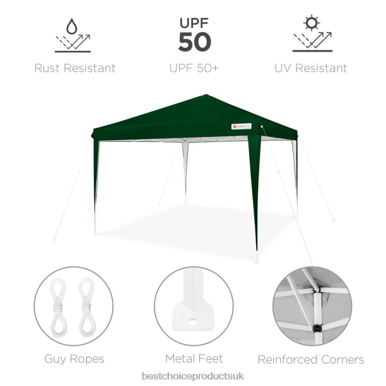 Outdoor Living | Best Choice ProductsOutdoor Portable Pop Up Canopy Tent w/ Carrying Case, 10x10ft N62R1159 Forest Green