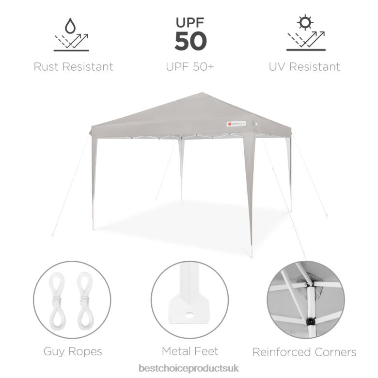 Outdoor Living | Best Choice ProductsOutdoor Portable Pop Up Canopy Tent w/ Carrying Case, 10x10ft N62R1160 Light Gray
