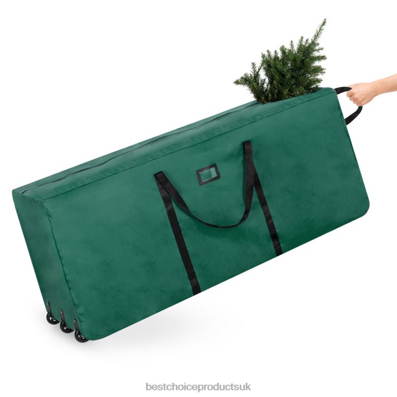 Seasonal Best Choice ProductsRolling Duffle Storage Bag for 9ft Christmas Tree w/ Wheels, Handle N62R267 Red