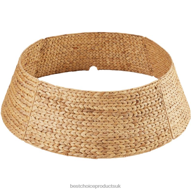 Seasonal Best Choice ProductsWoven Hyacinth Christmas Holiday Tree Collar N62R78 Natural