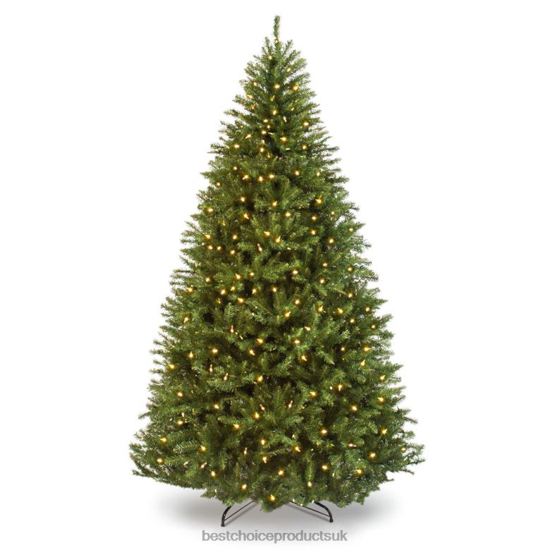 Seasonal Best Choice ProductsPre-Lit Hinged Douglas Artificial Christmas Tree N62R82 Stand