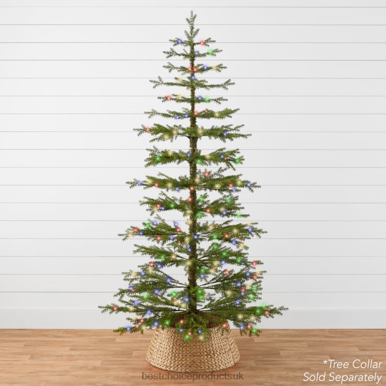 Seasonal Best Choice ProductsPre-Lit Sparse Christmas Tree w/ 2-in-1 LED Lights, Cordless Connection N62R87 Beauty