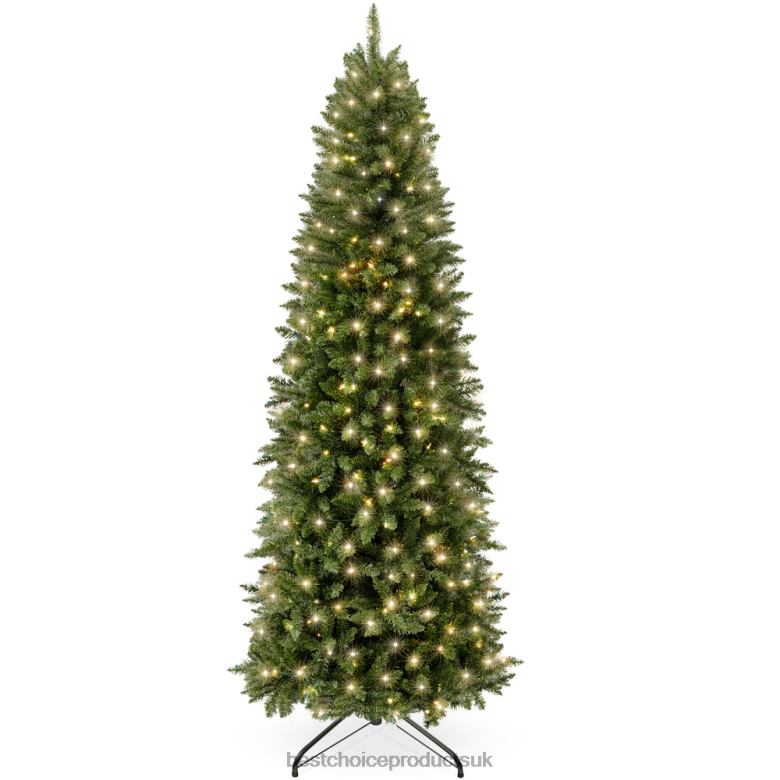 Seasonal Best Choice ProductsPre-Lit Spruce Pencil Christmas Tree w/ Incandescent Lights N62R209 Beauty