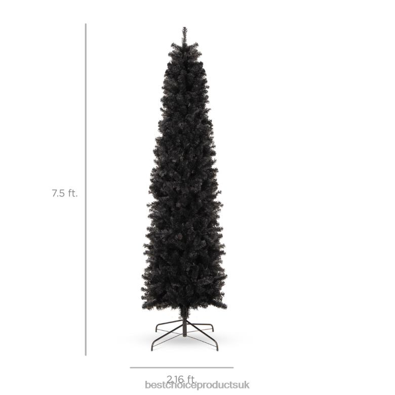 Seasonal Best Choice ProductsBlack Artificial Pencil Holiday Christmas Tree N62R189 Beauty