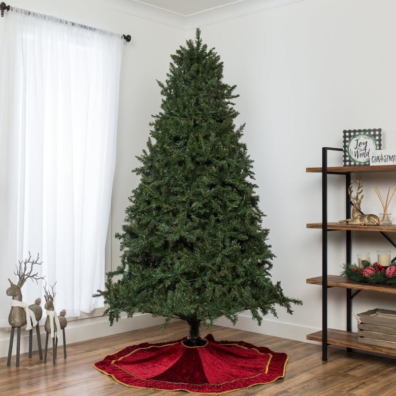 Seasonal Best Choice ProductsHinged Douglas Full Fir Artificial Christmas Tree N62R249 Metal Stand