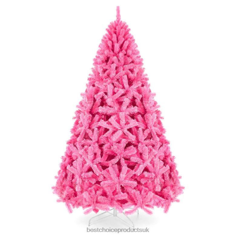 Seasonal Best Choice ProductsPink Artificial Fir Christmas Tree w/ Foldable Stand N62R190 Beauty