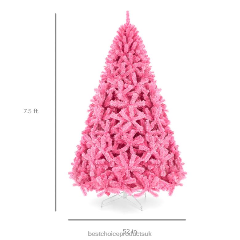 Seasonal Best Choice ProductsPink Artificial Fir Christmas Tree w/ Foldable Stand N62R192 Beauty