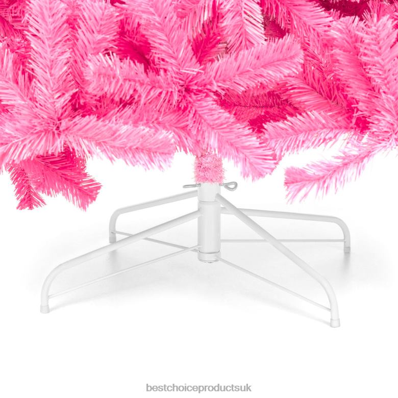 Seasonal Best Choice ProductsPink Artificial Fir Christmas Tree w/ Foldable Stand N62R193 Beauty