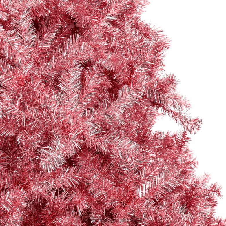 Seasonal Best Choice ProductsPink Artificial Tinsel Christmas Tree w/ Foldable Stand N62R178 Beauty