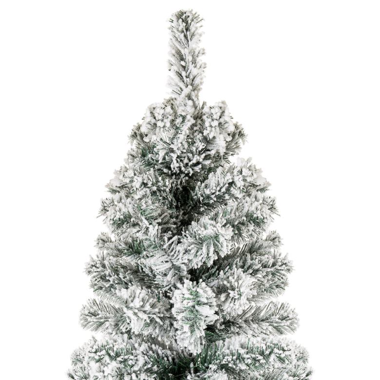 Seasonal Best Choice ProductsSnow Flocked Artificial Pencil Christmas Tree N62R195 Stand