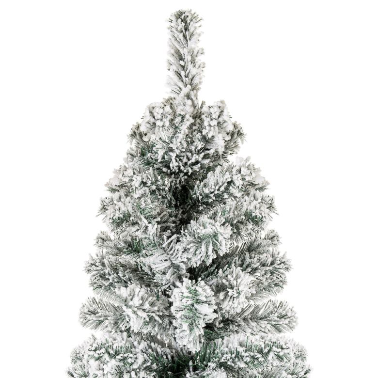 Seasonal Best Choice ProductsSnow Flocked Artificial Pencil Christmas Tree N62R197 Stand