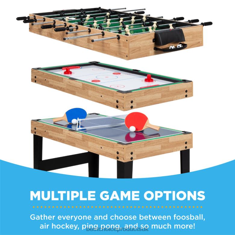 Toy & Game | Best Choice Products10-in-1 Combo Game Table Set w/ Pool, Foosball, Ping Pong, Chess N62R270 Natural