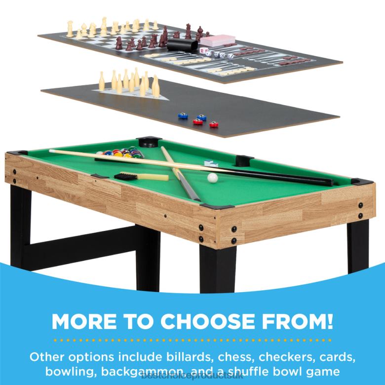 Toy & Game | Best Choice Products10-in-1 Combo Game Table Set w/ Pool, Foosball, Ping Pong, Chess N62R270 Natural