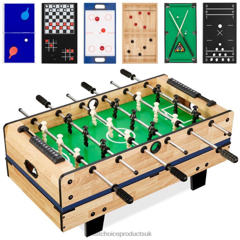 Toy & Game | Best Choice Products11-in-1 Combo Game Set w/ Ping Pong, Foosball, Air Hockey, 5 Storage Bags N62R1010 Light Wood
