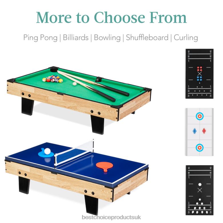 Toy & Game | Best Choice Products11-in-1 Combo Game Set w/ Ping Pong, Foosball, Air Hockey, 5 Storage Bags N62R1010 Light Wood