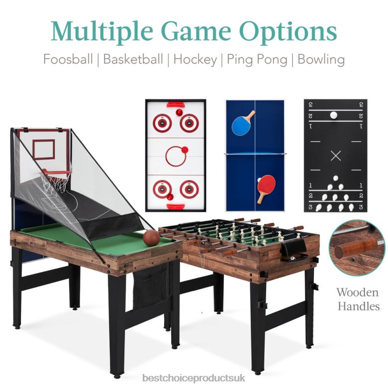 Toy & Game | Best Choice Products13-in-1 Combo Game Table Set w/ Ping Pong, Foosball, Basketball, Air Hockey N62R286 Dark Brown