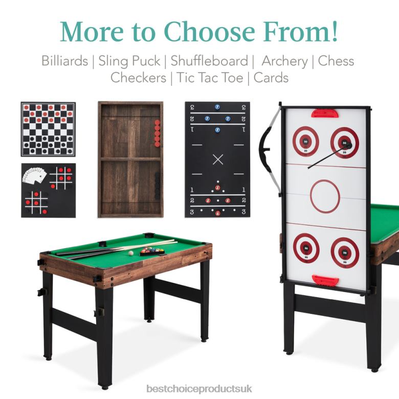 Toy & Game | Best Choice Products13-in-1 Combo Game Table Set w/ Ping Pong, Foosball, Basketball, Air Hockey N62R286 Dark Brown