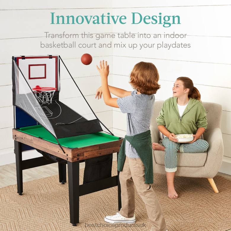 Toy & Game | Best Choice Products13-in-1 Combo Game Table Set w/ Ping Pong, Foosball, Basketball, Air Hockey N62R286 Dark Brown