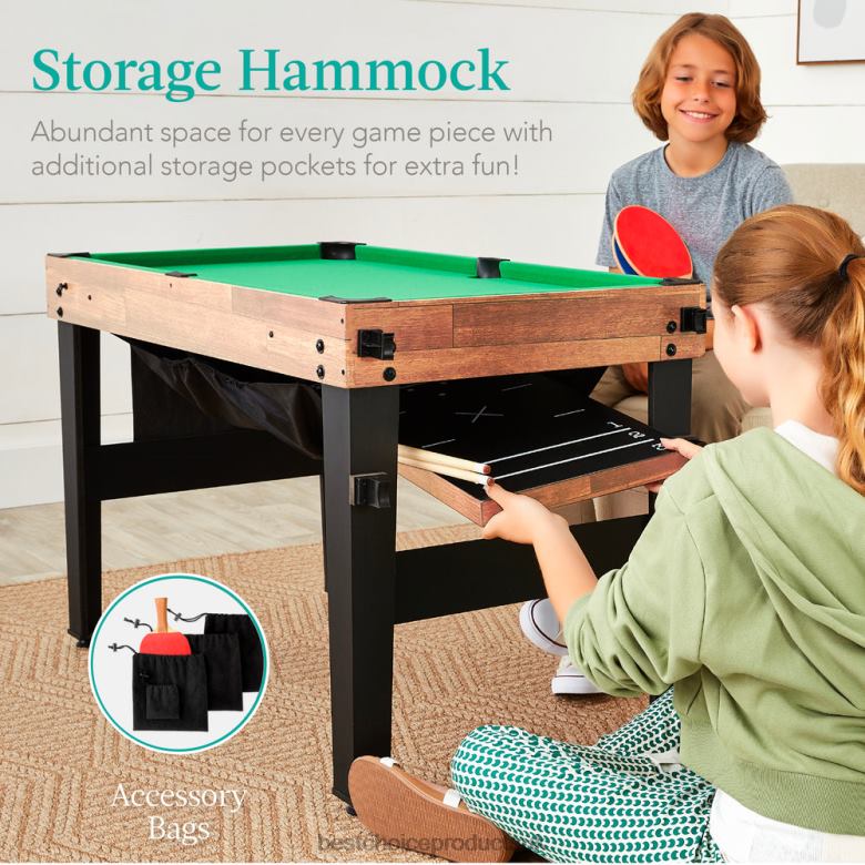 Toy & Game | Best Choice Products13-in-1 Combo Game Table Set w/ Ping Pong, Foosball, Basketball, Air Hockey N62R287 Natural