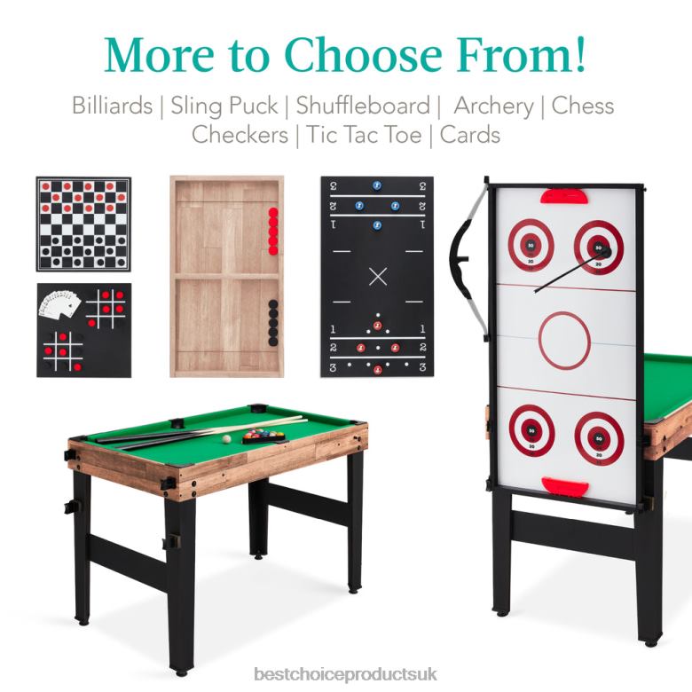Toy & Game | Best Choice Products13-in-1 Combo Game Table Set w/ Ping Pong, Foosball, Basketball, Air Hockey N62R287 Natural