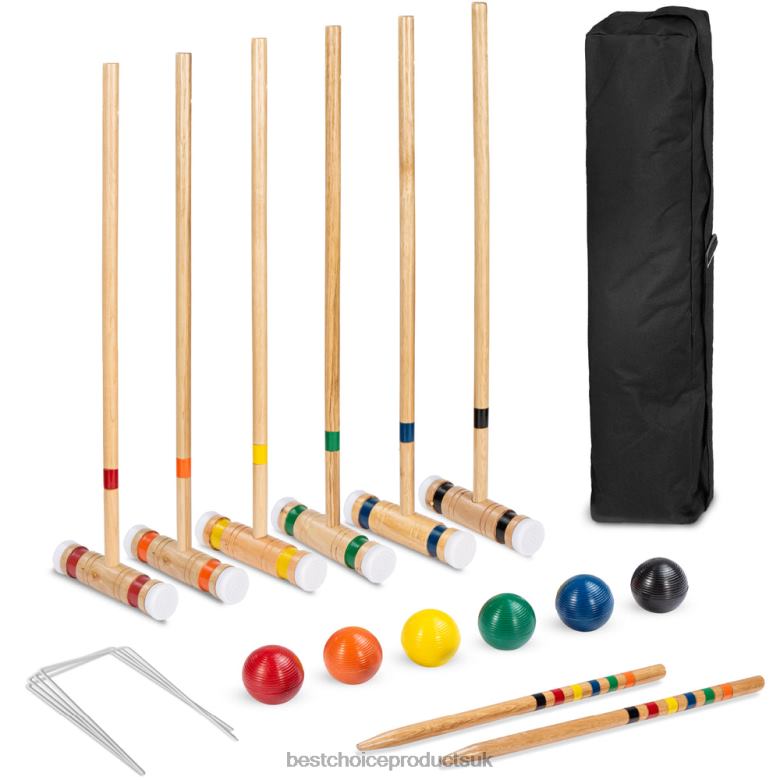 Toy & Game | Best Choice Products6-Player Wood Croquet Set w/ 6 Mallets, 6 Balls, Wickets, Stakes, Bag N62R1027 Multicolor