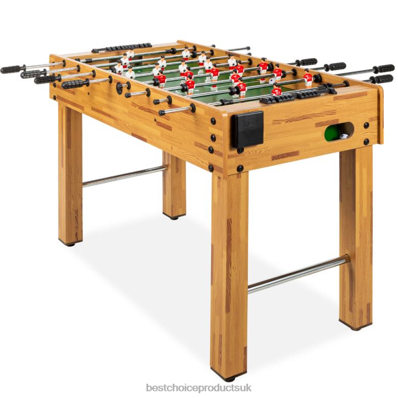 Toy & Game | Best Choice ProductsFoosball Game Table, Arcade Table Soccer w/ 2 Cup Holders, 2 Balls N62R548 Light Brown