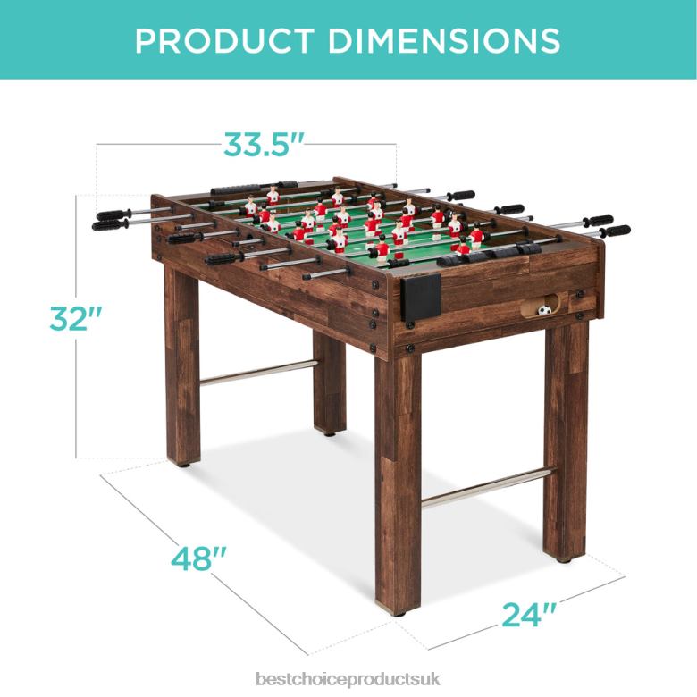 Toy & Game | Best Choice ProductsFoosball Game Table, Arcade Table Soccer w/ 2 Cup Holders, 2 Balls N62R549 Dark Brown