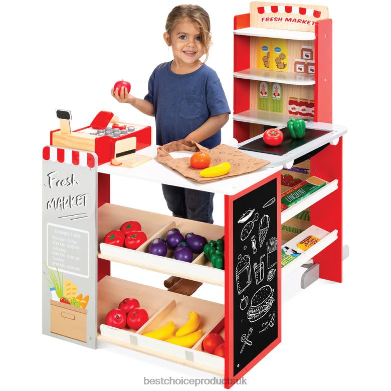 Toy & Game | Best Choice ProductsKids Pretend Play Grocery Store Supermarket Toy Set w/ Accessories N62R307 Red