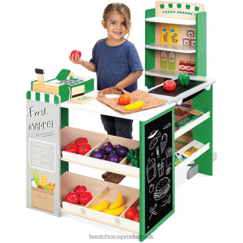 Toy & Game | Best Choice ProductsKids Pretend Play Grocery Store Supermarket Toy Set w/ Accessories N62R308 Green