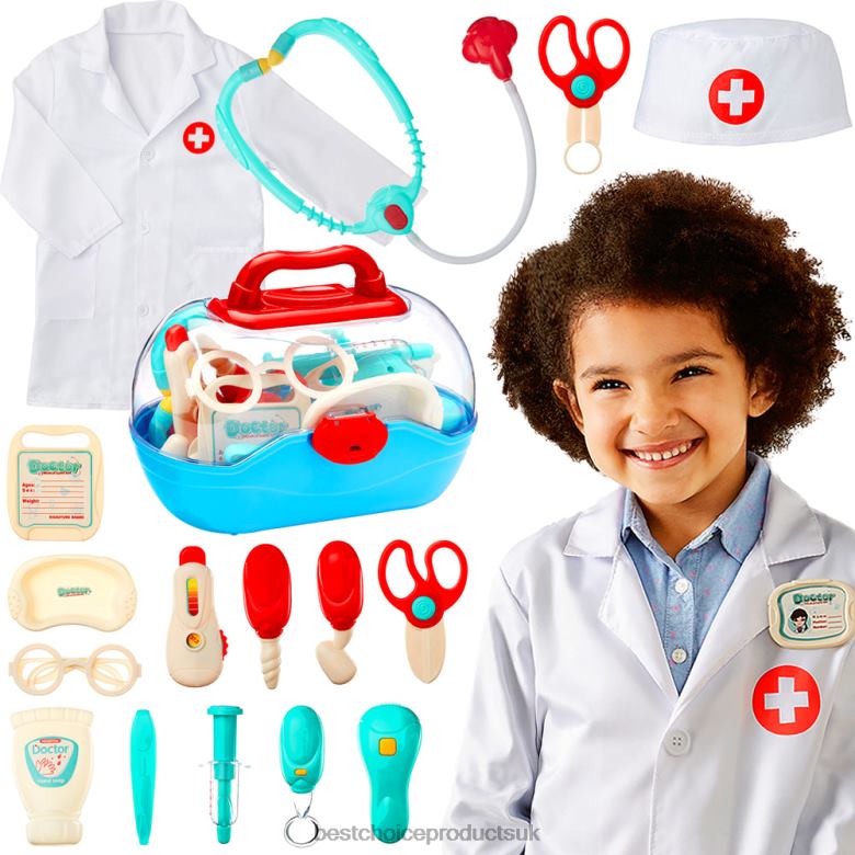 Toy & Game | Best Choice ProductsPlay Doctor Kit for Kids, Boys & Girls w/ 18 Accessories, Doctor's Coat, Hat N62R284 Multicolored