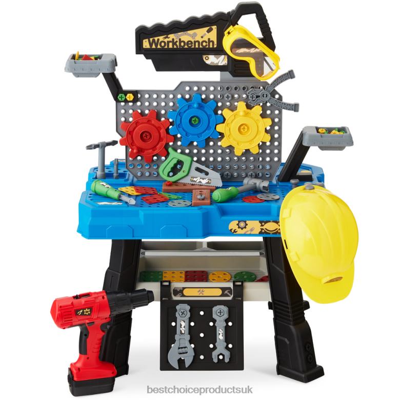 Toy & Game | Best Choice ProductsPretend Play Workbench for Kids, Child's Toy Set w/ 150 Accessories N62R512 Blue