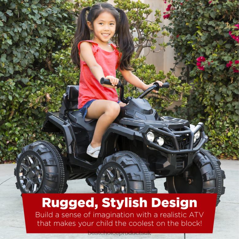 Toy & Game | Best Choice Products12V Kids Ride-On 4-Wheeler Quad ATV Car w/ 3.7mph Max, Bluetooth, Headlights N62R496 Black