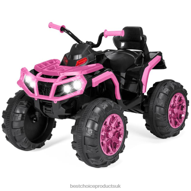 Toy & Game | Best Choice Products12V Kids Ride-On 4-Wheeler Quad ATV Car w/ 3.7mph Max, Bluetooth, Headlights N62R499 Pink