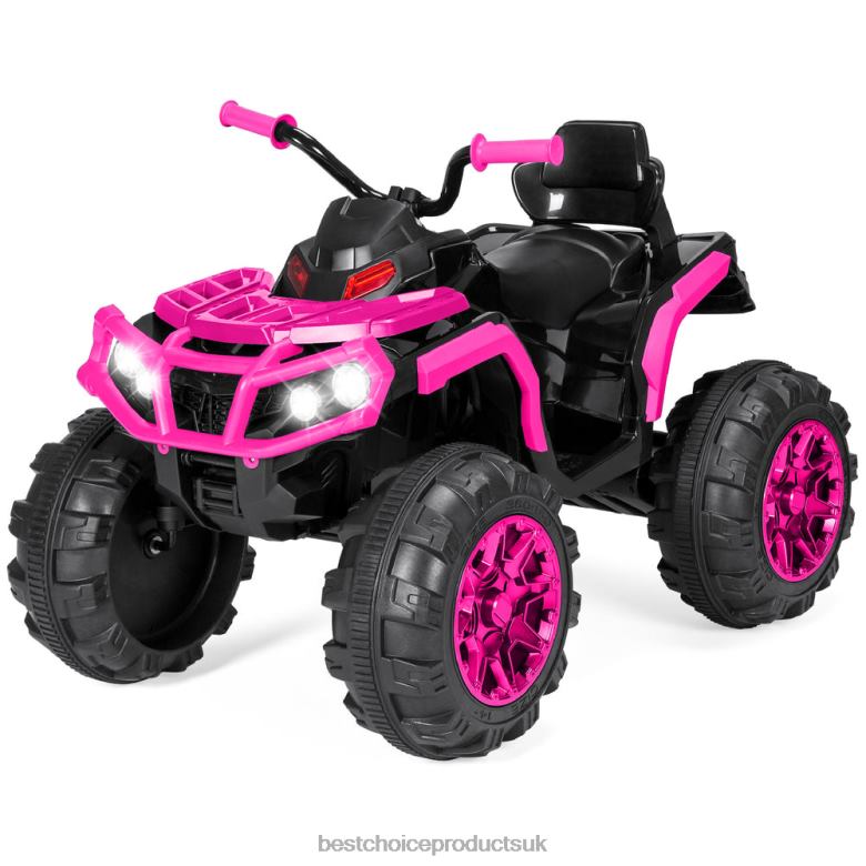 Toy & Game | Best Choice Products12V Kids Ride-On 4-Wheeler Quad ATV Car w/ 3.7mph Max, Bluetooth, Headlights N62R501 Hot Pink