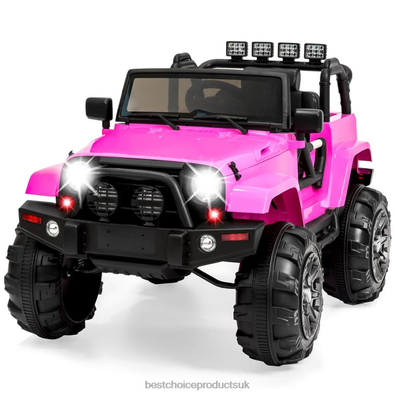 Toy & Game | Best Choice Products12V Kids Ride-On Truck Car Toy w/ 3 Speeds, LED, Remote, Bluetooth N62R531 Pink