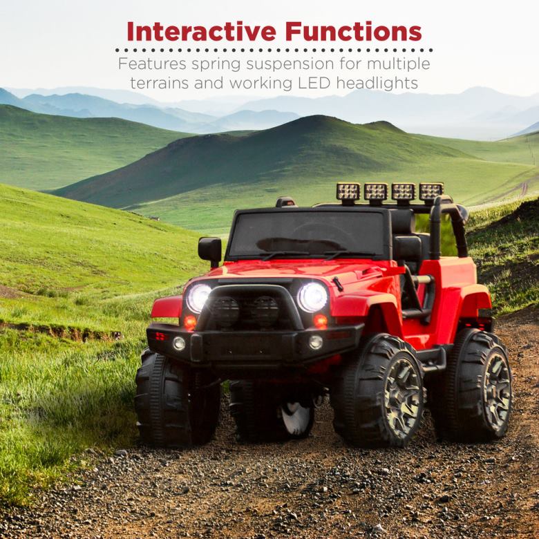 Toy & Game | Best Choice Products12V Kids Ride-On Truck Car Toy w/ 3 Speeds, LED, Remote, Bluetooth N62R532 Red