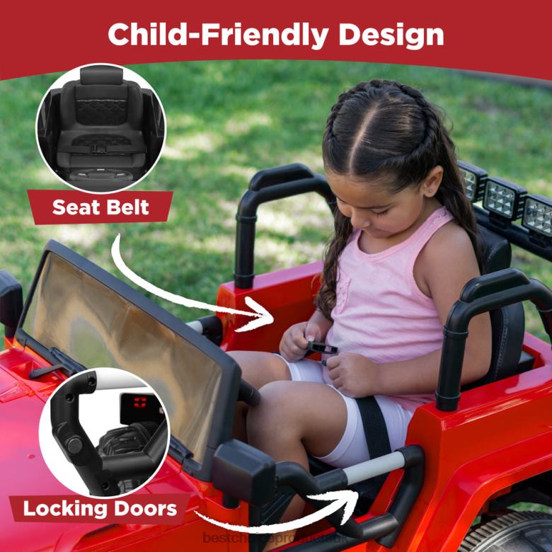 Toy & Game | Best Choice Products12V Kids Ride-On Truck Car Toy w/ 3 Speeds, LED, Remote, Bluetooth N62R532 Red