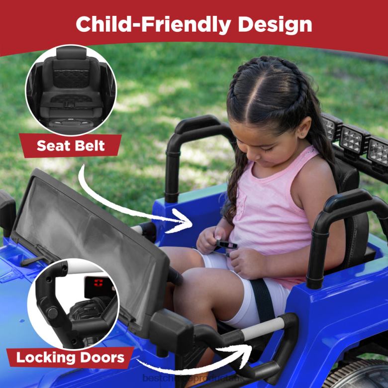 Toy & Game | Best Choice Products12V Kids Ride-On Truck Car Toy w/ 3 Speeds, LED, Remote, Bluetooth N62R534 Blue