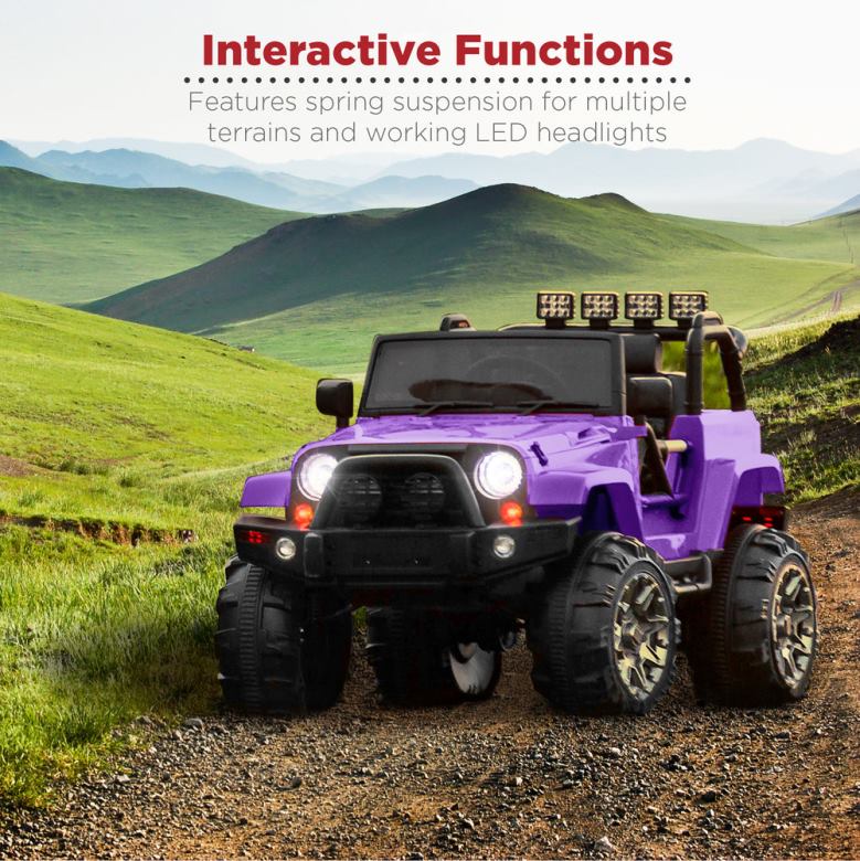 Toy & Game | Best Choice Products12V Kids Ride-On Truck Car Toy w/ 3 Speeds, LED, Remote, Bluetooth N62R538 Purple