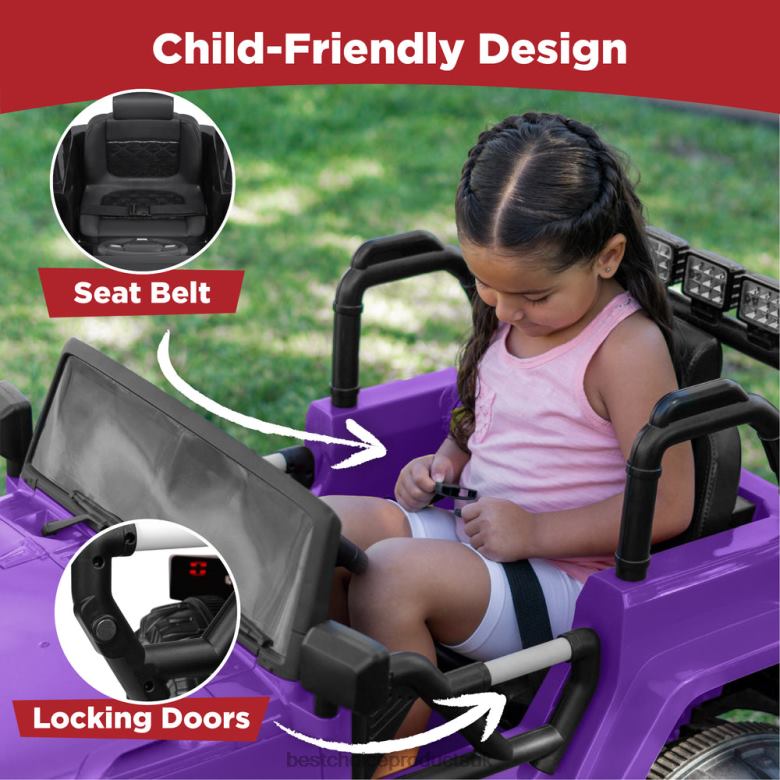 Toy & Game | Best Choice Products12V Kids Ride-On Truck Car Toy w/ 3 Speeds, LED, Remote, Bluetooth N62R538 Purple