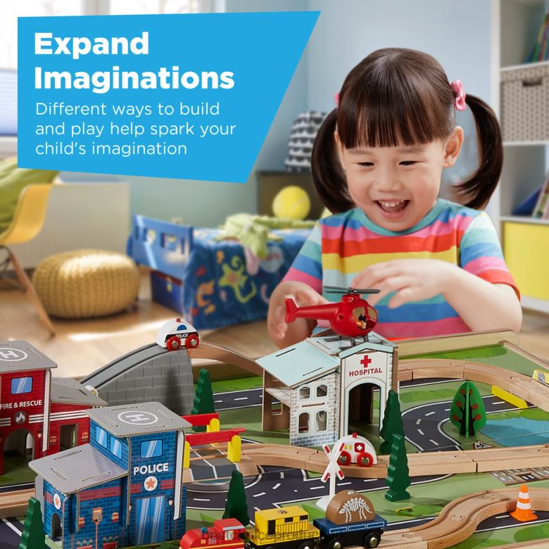 Toy & Game | Best Choice Products35-Piece Train Table, Large Multipurpose Playset w/ Reversible Table Top N62R483 Multicolor