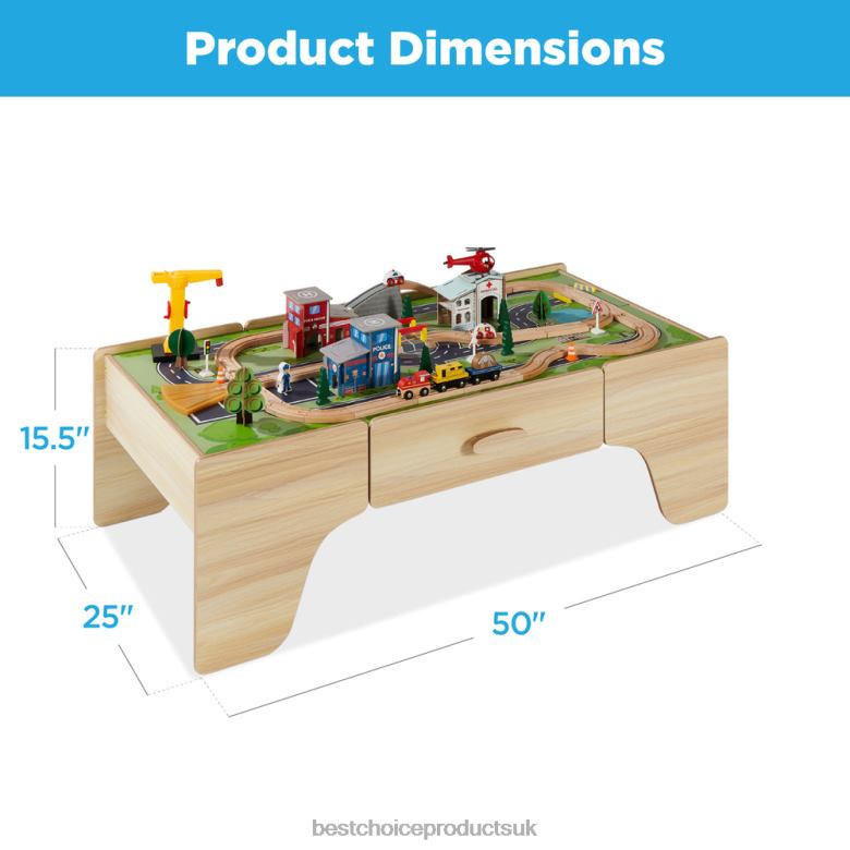 Toy & Game | Best Choice Products35-Piece Train Table, Large Multipurpose Playset w/ Reversible Table Top N62R483 Multicolor