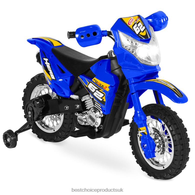 Toy & Game | Best Choice Products6V Kids Electric Ride-On Motorcycle Toy w/ Training Wheels, Lights, Music N62R521 Blue