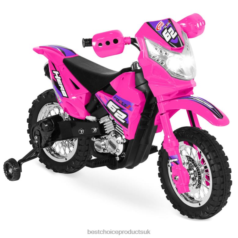 Toy & Game | Best Choice Products6V Kids Electric Ride-On Motorcycle Toy w/ Training Wheels, Lights, Music N62R522 Hot Pink